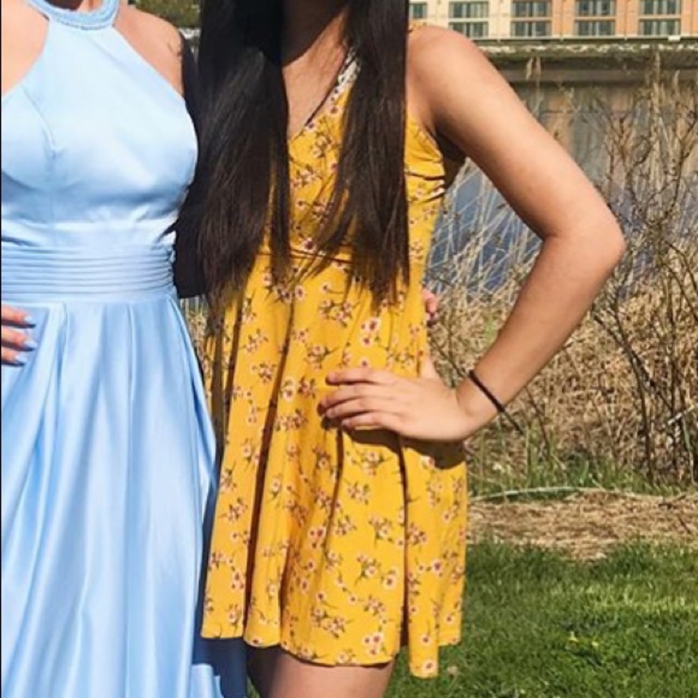 Forever21 Yellow Floral Mini Dress